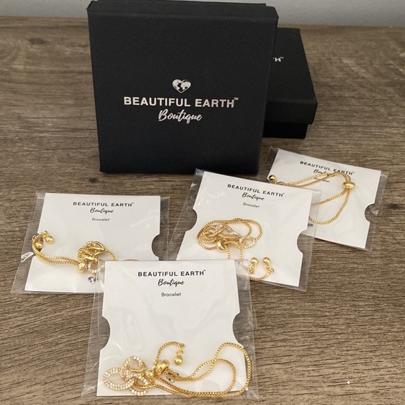 Gold and Rhinestone Bracelets - Picture 3 of 5